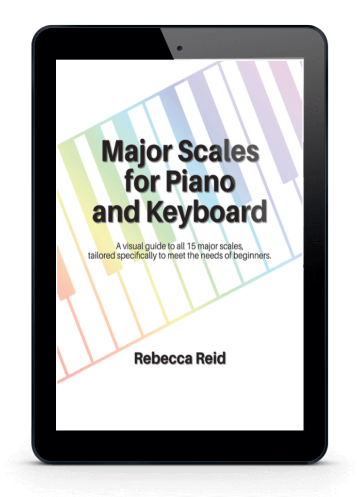 major scales for piano and keyboard - straight mockup